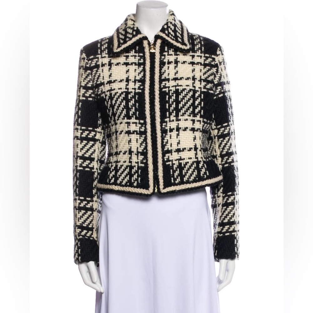 🌟 Unique Vintage Celine Black and White Wool Jacket for Sale 🌟